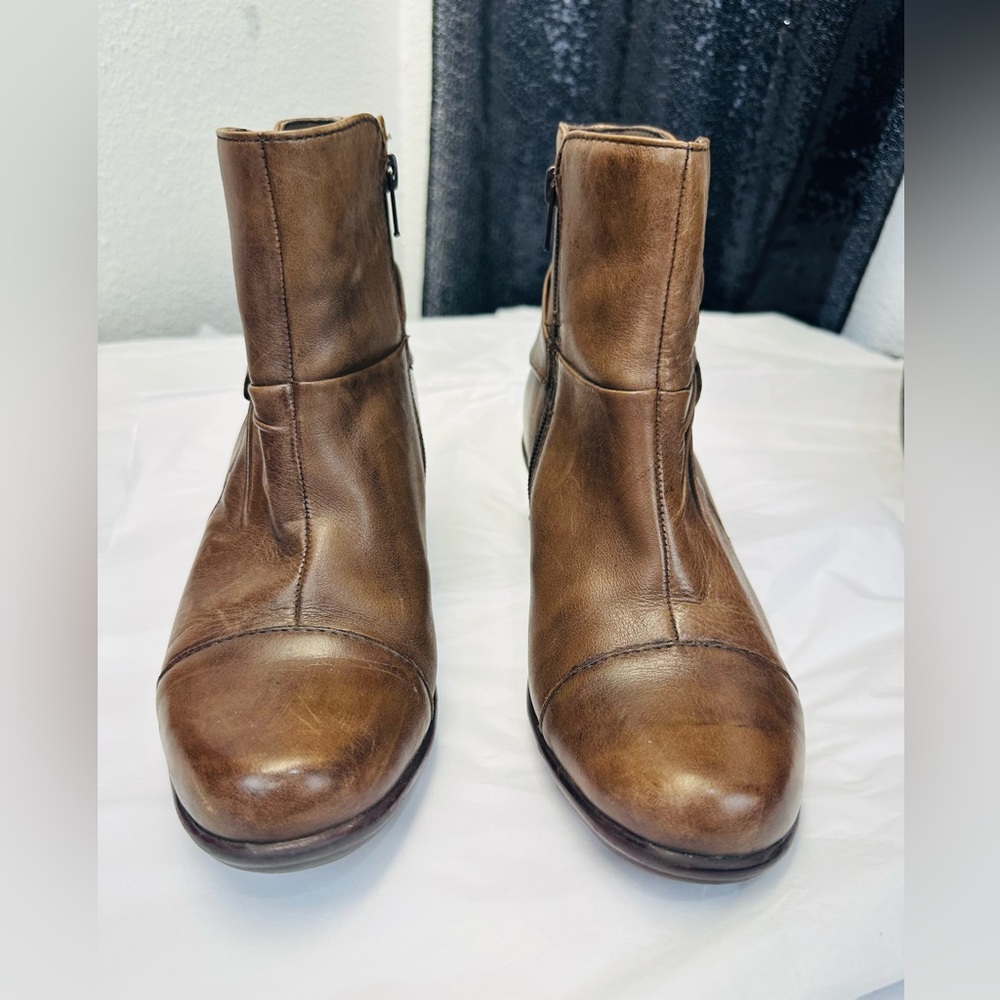Clarks Brown Leather Ankle Boots